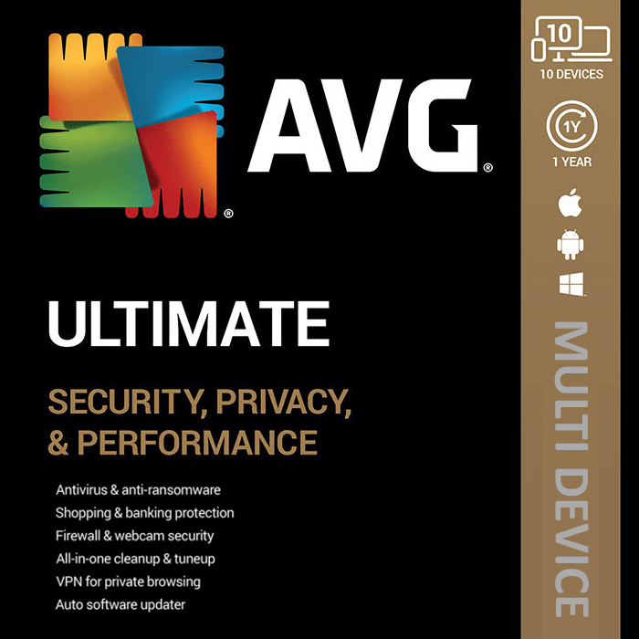 [Key] AVG Ultimate Multi-Device (10 Devices, 1 Years) - PC, Android, Mac, iOS