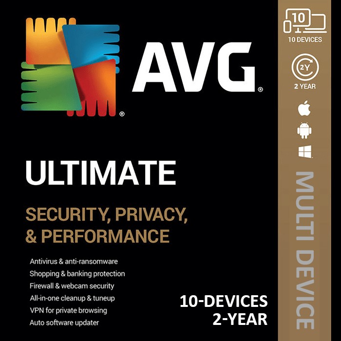 [Key] AVG Ultimate Multi-Device (10 Devices, 2 Years) - PC, Android, Mac, iOS